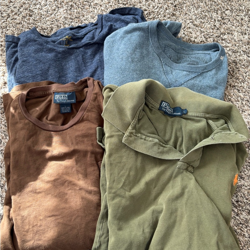 Polo by Ralph Lauren Men's Polo Shirts - Blue, Brown, Green